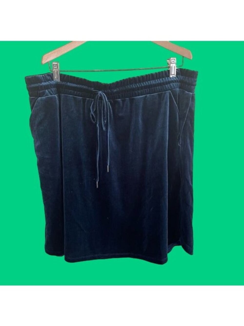 Torrid Blue Velvet Skirt With Pockets & Drawstring Size 2X - Picture 1 of 6